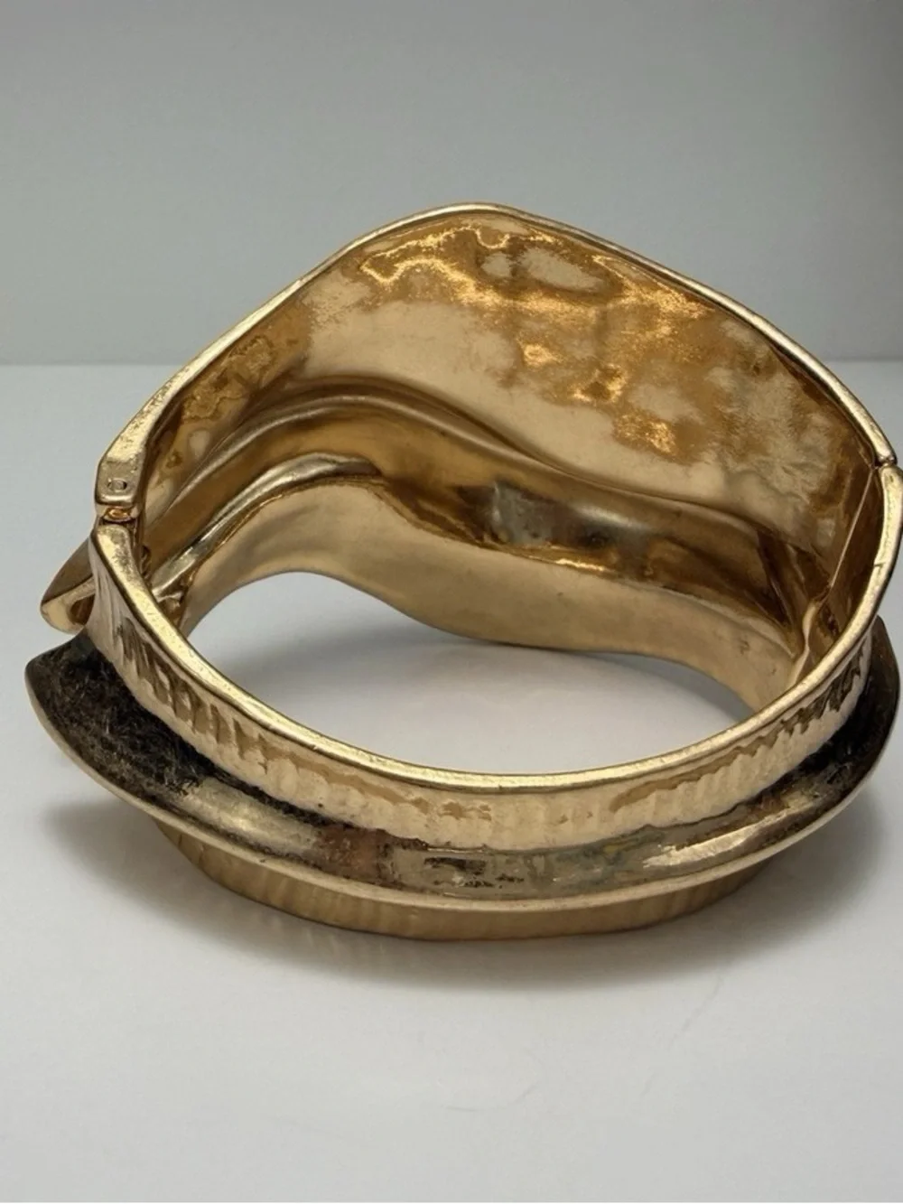 NWT. Zara Golden Sculptural Abstract Design Statement Bracelet.
